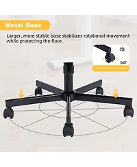 Streamdale Furniture Streamdale Linen Ergonomic Office Chair with Wheels