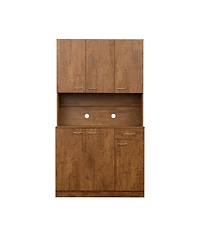 Streamdale Tall Wardrobe & Kitchen Cabinet with 6 Doors, 1 Shelf, 1 Drawer