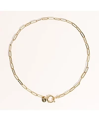 Joey Baby Gold-Plated Paperclip Chain Necklace with Toggle Clasp