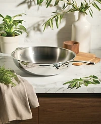 Anolon EverLast Stainless Steel 12.5" Tri-Ply Clad Stir Fry Pan