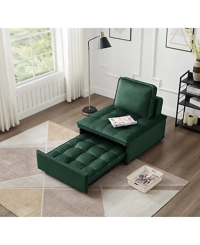 Streamdale Furniture Sleeper Sofa Bed with Adjustable Backrest (Green