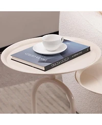 Streamdale Furniture Modern Round Metal Lantern End Table, 24" Height