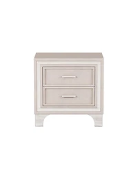 Streamdale Furniture Mid-Century Velvet Nightstand, Pink