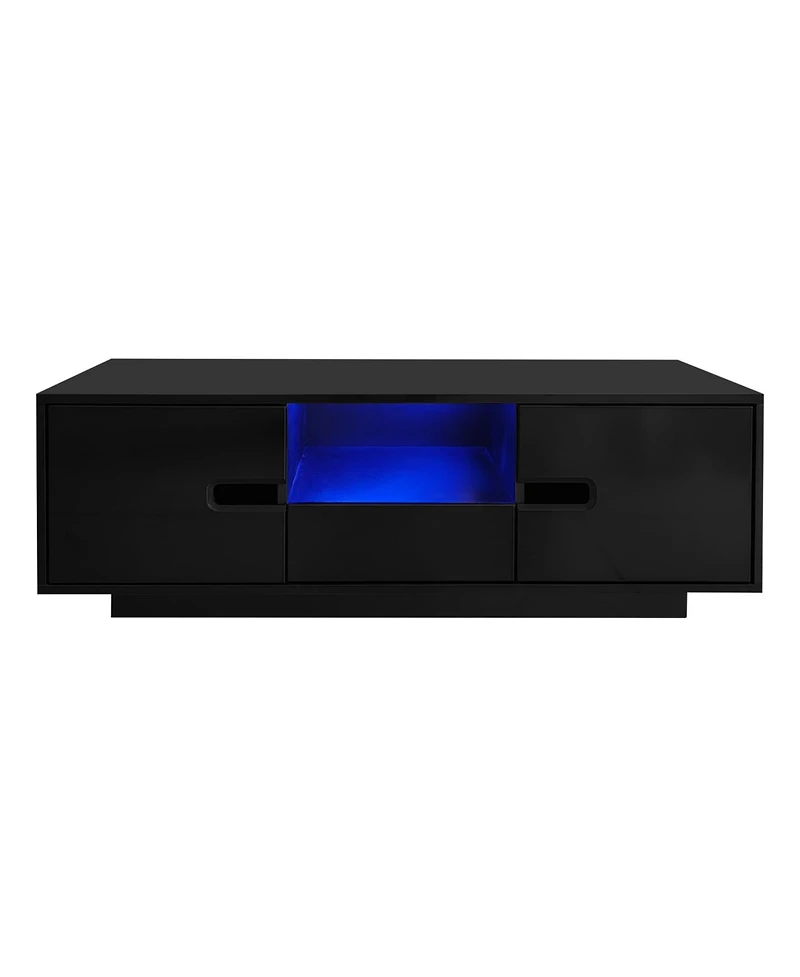 Streamdale Furniture Modern Coffee Table with Led Lights