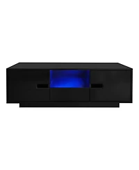 Streamdale Furniture Modern Coffee Table with Led Lights