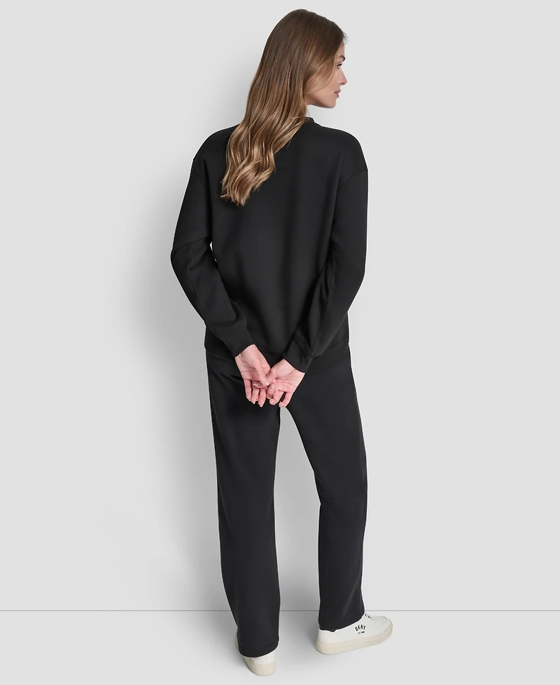 Dkny Sport Women's Metallic Crewneck Sweatshirt