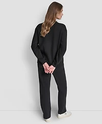 Dkny Sport Women's Metallic Crewneck Sweatshirt