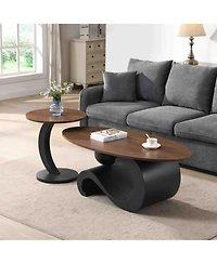 Streamdale Furniture Black Nesting Coffee Table Set of 2
