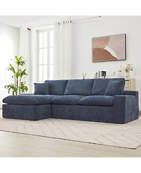 Streamdale Furniture Cloud Sectional Sofa 107.9" Blue