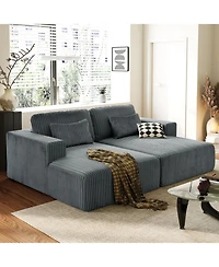 Streamdale Furniture Corduroy Sofa Bed with Pillows