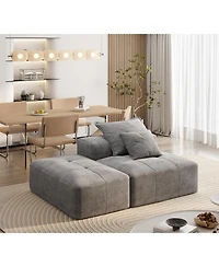 Streamdale Furniture Modern Chenille Sectional Sofa with Pillows