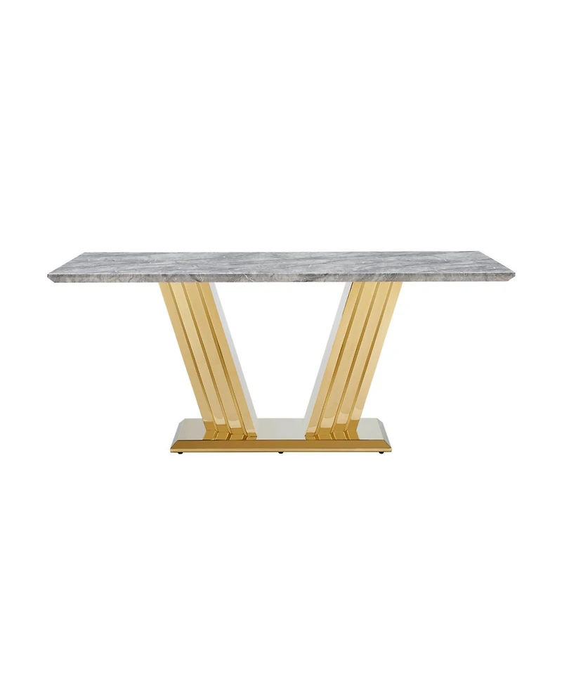 Streamdale Furniture 70" Faux Marble Dining Table