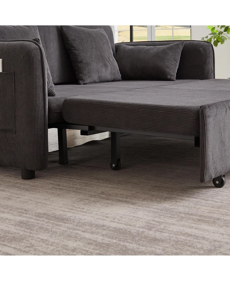 Streamdale 66" Sleeper Sofa Bed - 3-in-1 Adjustable Pullout with Pillows