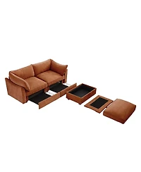 Streamdale Furniture Streamdale 2-Seater Sofa w/ Ottoman & Storage