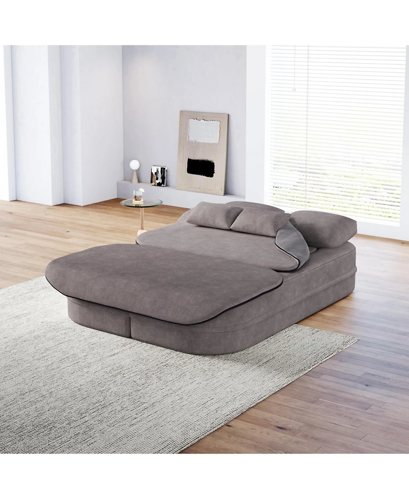 Streamdale Furniture 75" Foldable Sofa Bed with Blanket