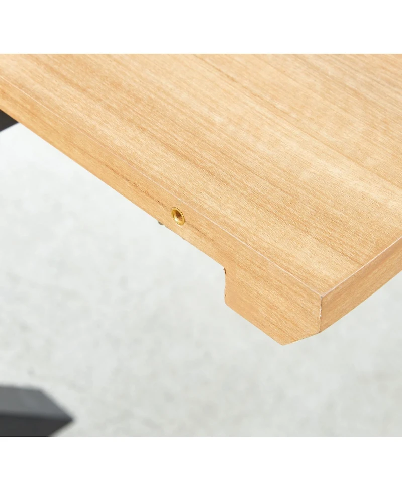 Streamdale Furniture 120/160x120x75cm Extendable Dining/Office/Coffee Table, Metal Leg, Mdf Top