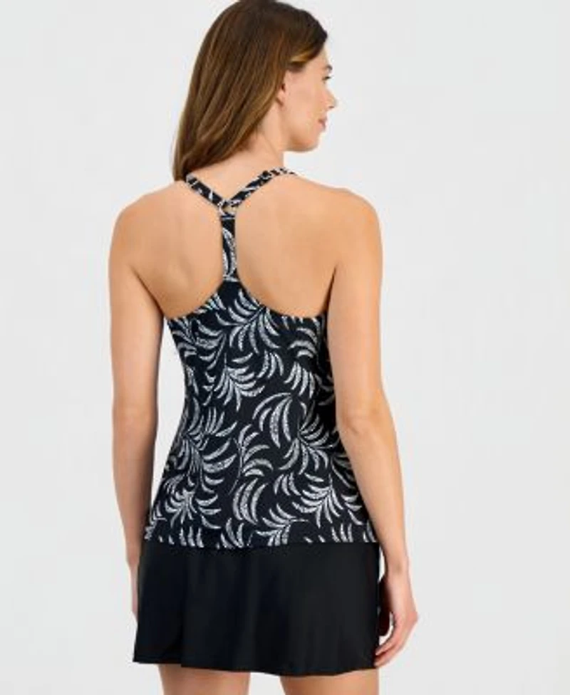 Island Escape Womens Racerback V Neck Tankini Top Macys Exclusive Skirt