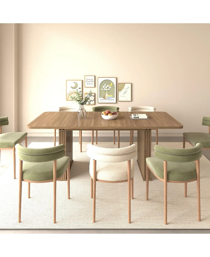 Streamdale Furniture Streamdale Modern Wood Dining Table with Pedestal