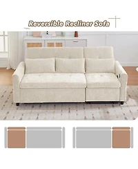 Streamdale Furniture 2-in-1 Sofa Bed with Reversible Recliner