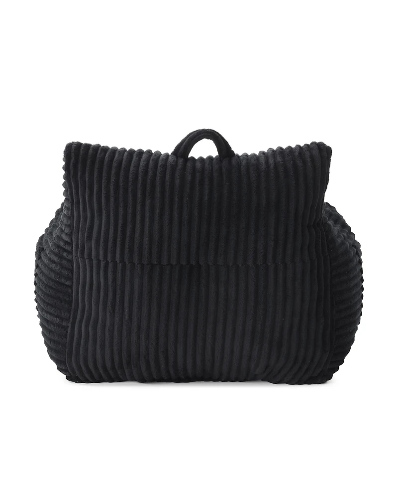 Streamdale Furniture Giant Plush Bean Bag Chair w/ Footstool - Comfy Black Lounge Sofa