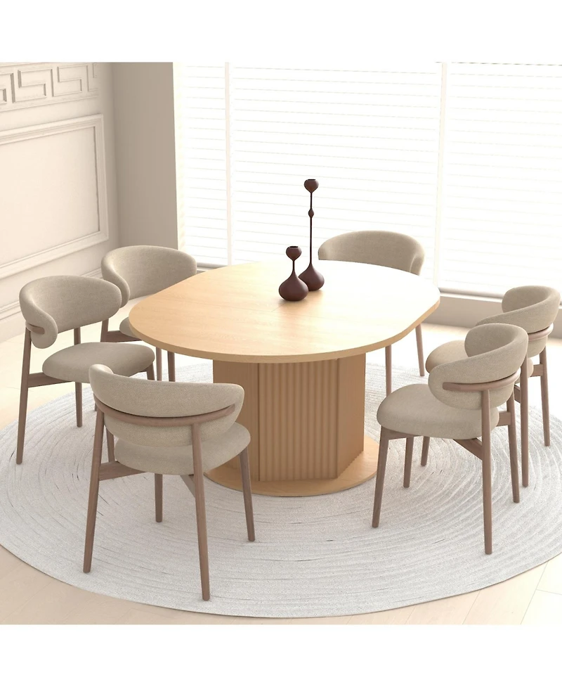 Streamdale Furniture Round Dining Table, Bump Texture Base