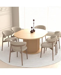 Streamdale Furniture Round Dining Table, Bump Texture Base