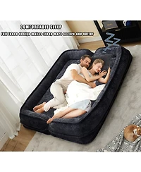 Streamdale Furniture Double Dog Bed Sofa Couch, Extra Large, Adjustable, Chenille Black