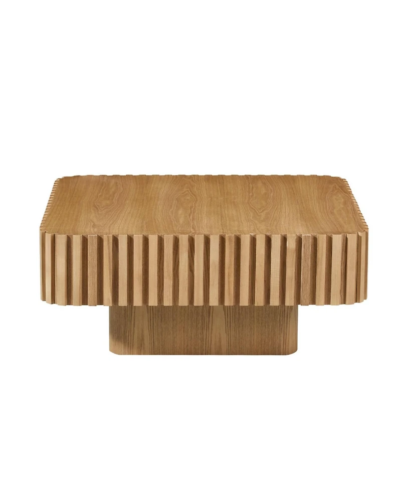 Streamdale Furniture Modern 35" Handcraft Drum Coffee Table - Natural