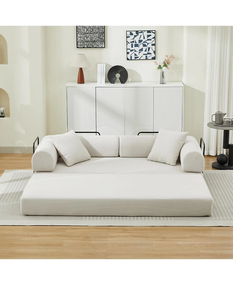 Streamdale Furniture Folding Sofa Bed 78.5" Convertible Couch with Pillows