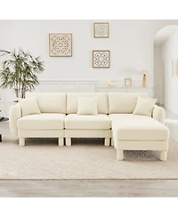 Streamdale Furniture Modern Boucle Sofa with Curved Arms