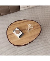 Streamdale Furniture + Marble Top + Leather + Coffee Table