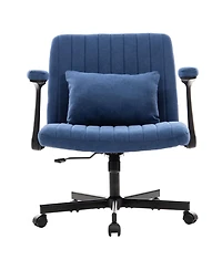 Streamdale Furniture Modern Linen Blue Criss Cross Armrest Office Chair - Product Details