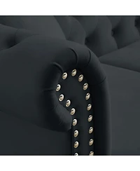 Streamdale Furniture 80" Velvet Chesterfield Sofa