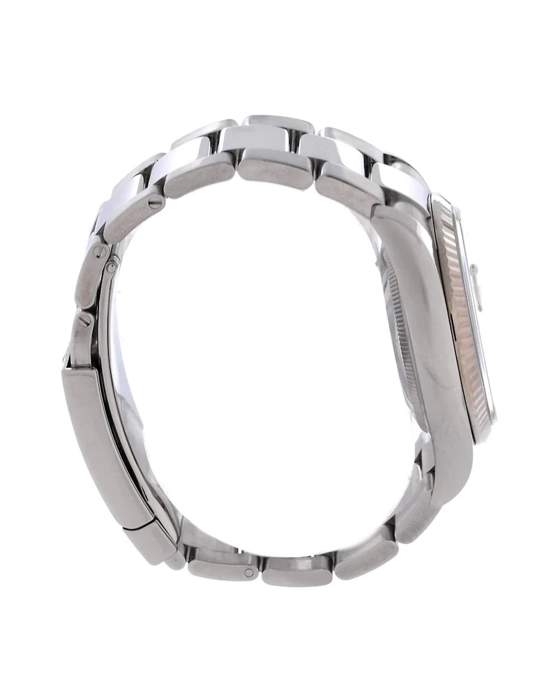 Pre-Owned Rolex Oyster Perpetual Datejust Automatic Watch in Stainless Steel and White Gold with Diamond Markers 36mm