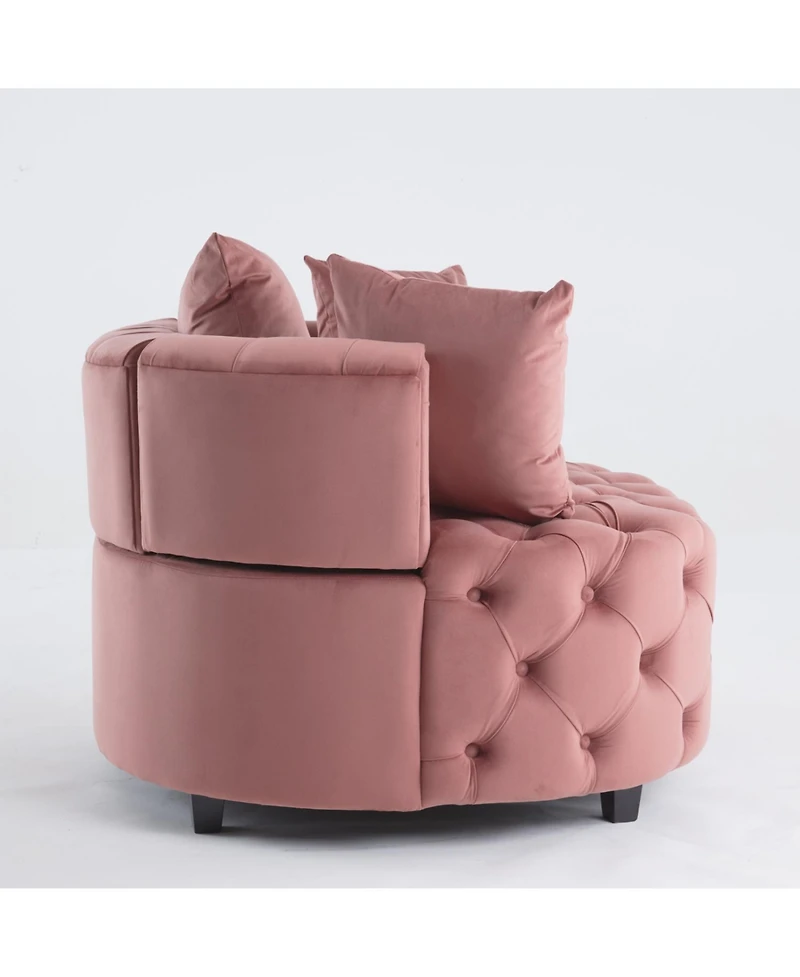 Streamdale Modern Accent Barrel Chair (Pink)