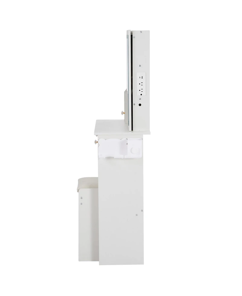 Streamdale Furniture Compact Vanity Table with Enhanced Features