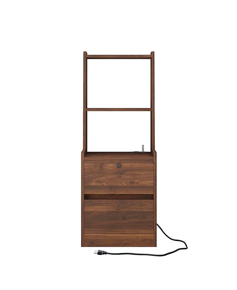 Streamdale Furniture Smart Nightstand with Charging, Lighting, and Storage