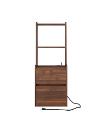 Streamdale Furniture Smart Nightstand with Charging, Lighting, and Storage