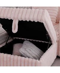 Streamdale Furniture Soft U-Shaped Sofa for 4 with Matching Ottoman.