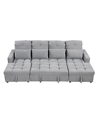 Streamdale Furniture Oversized Sectional Sofa Bed with Storage and Usb Ports