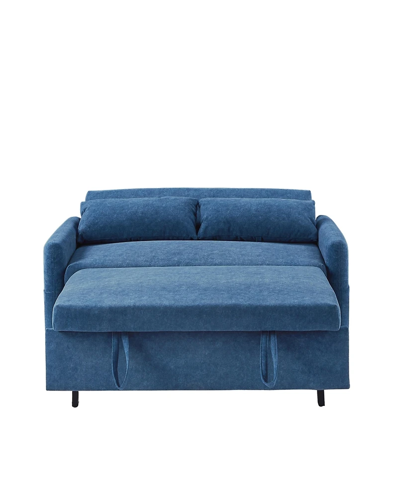 Streamdale Furniture 55" Pull Out Sofa Bed with Adjustable Back, Storage, Pillows, Usb