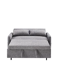Streamdale Furniture 55" Pull Out Sofa Bed with Adjustable Back, Storage, Pillows, Usb