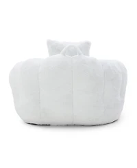 Streamdale Furniture Giant Faux Fur Bean Bag Chair with Footstool