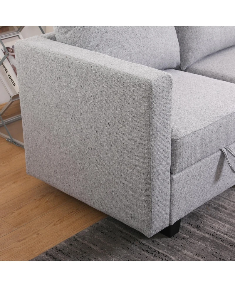 Streamdale Furniture Convertible Modular Sectional Sofa with Storage & Reversible Chaise