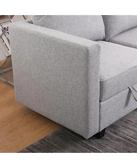 Streamdale Furniture Convertible Modular Sectional Sofa with Storage & Reversible Chaise