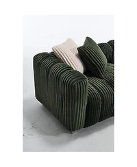 Streamdale Furniture 114" Corduroy Sofa with Ottoman