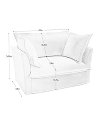 Streamdale Furniture Set of 2 Slipcovered Armchairs