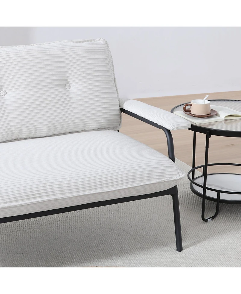 Streamdale Furniture Beige 53-inch Sofa Small Apartment Living