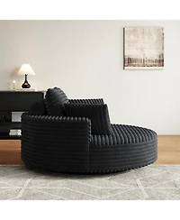 Streamdale Furniture 55" Corduroy Swivel Sleeper Chair