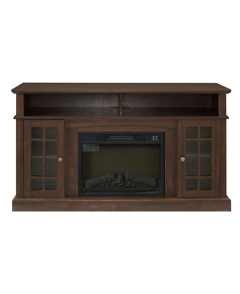 Streamdale Furniture Espresso Tv Stand - Modern Entertainment Console for TVs Up to 65"